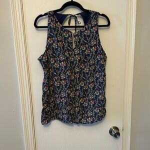 LOFT Floral Sleeveless Top size XL
